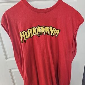 Red Hulkamania Sleeveless Shirt